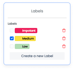 Customize label for ur task