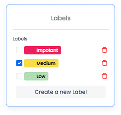 Customize label for ur task